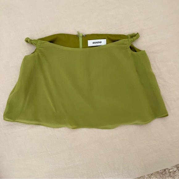 SOLD Danielle Guizio Multi Strap Chiffon Mini Skirt in Elixir - Picture 9 of 12
